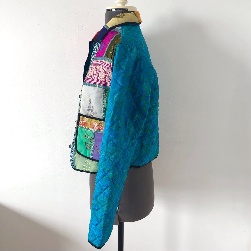 Vintage David Brooks Quilted Patchwork Jacket Sz … - image 5